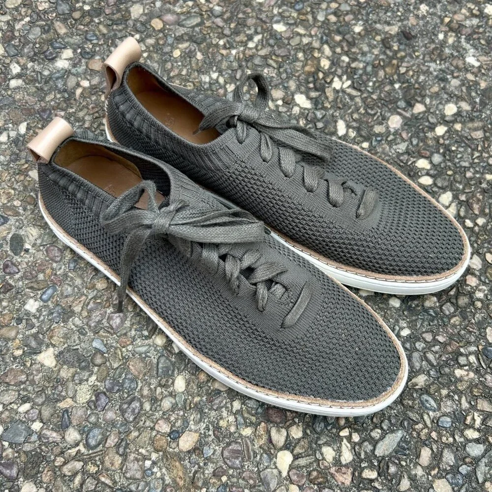 Ugg Sidney Olive Green Sneakers Mesh Lace Up Low top Trainers Size 9